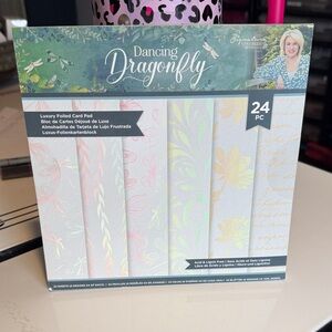 Crafters Companion Dancing Dragonfly Luxury Foiled Card Pad